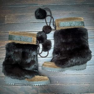 Coach Maryann Rabbit Fur Boots